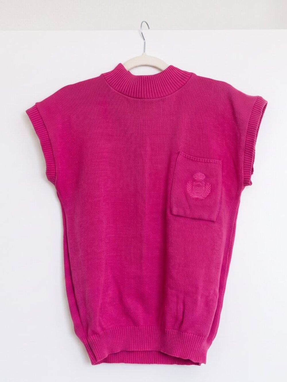 vintage 1980s Jennifer Adams pink knit top M